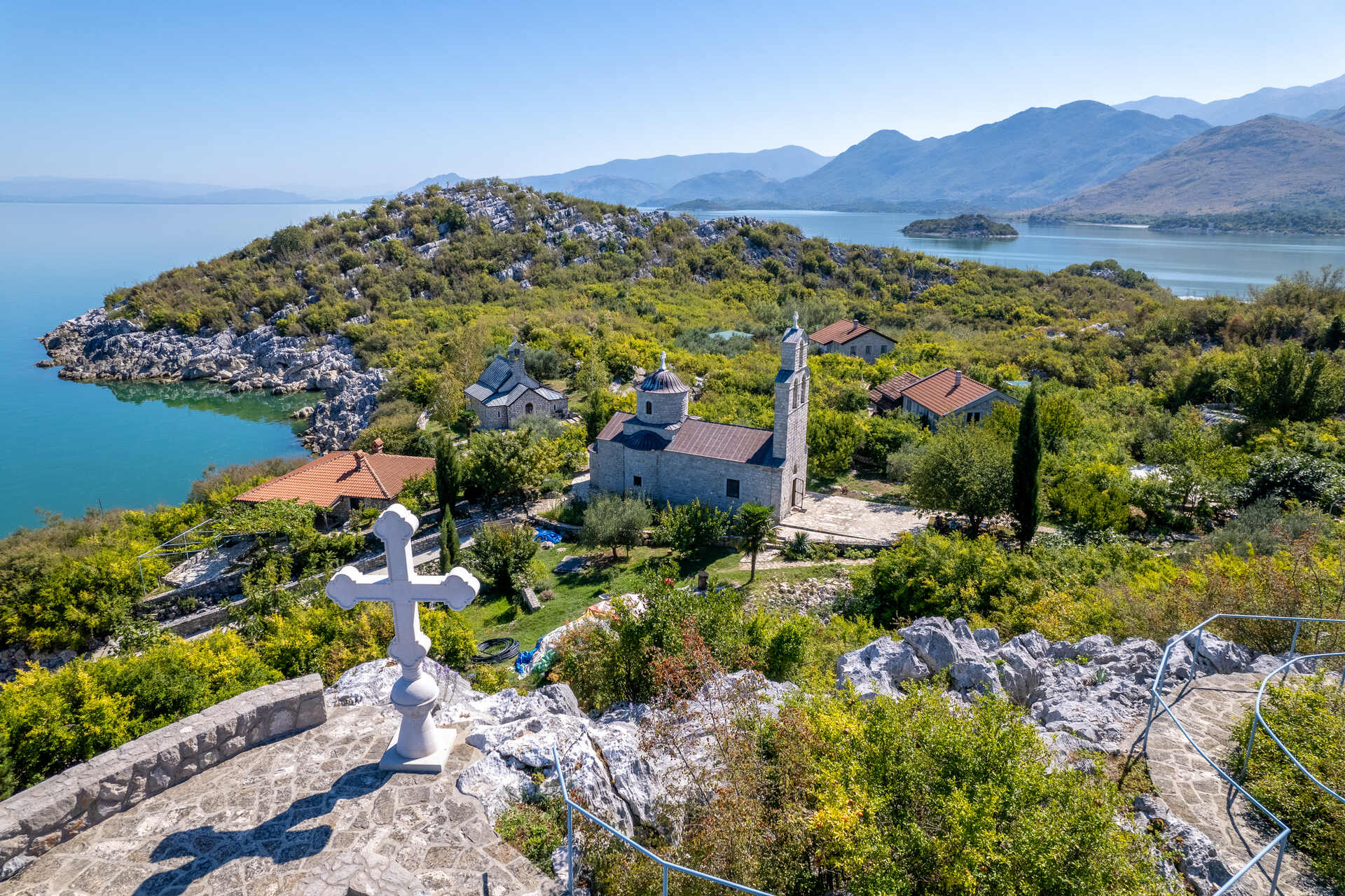 Island Beska with Monastery